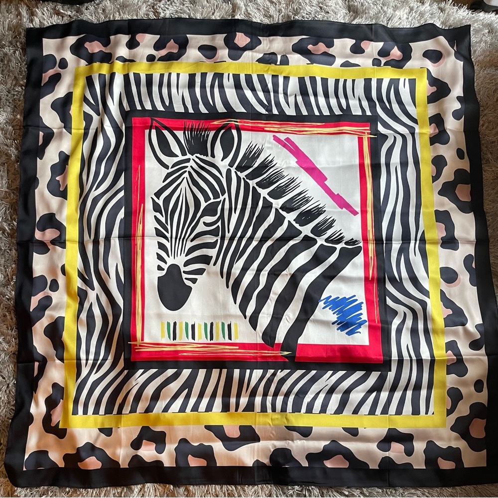 Sassy Jones Silk Oversized Scarf 51x51